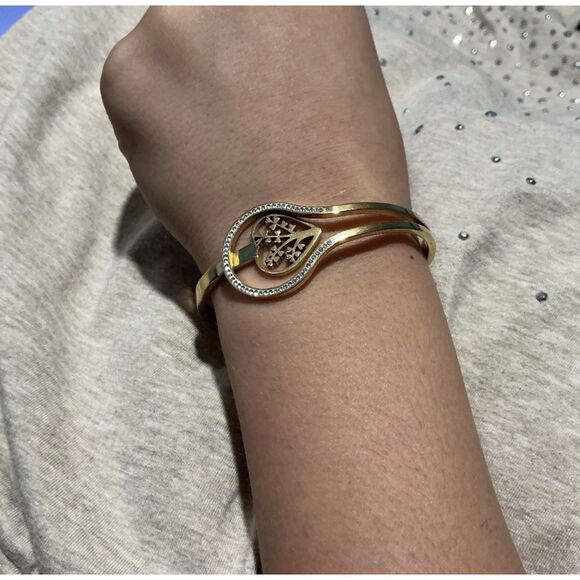 .	“Tree of Life 18k Gold Plated Stainless Steel CZ Bangle” ' - Picture 15 of 16